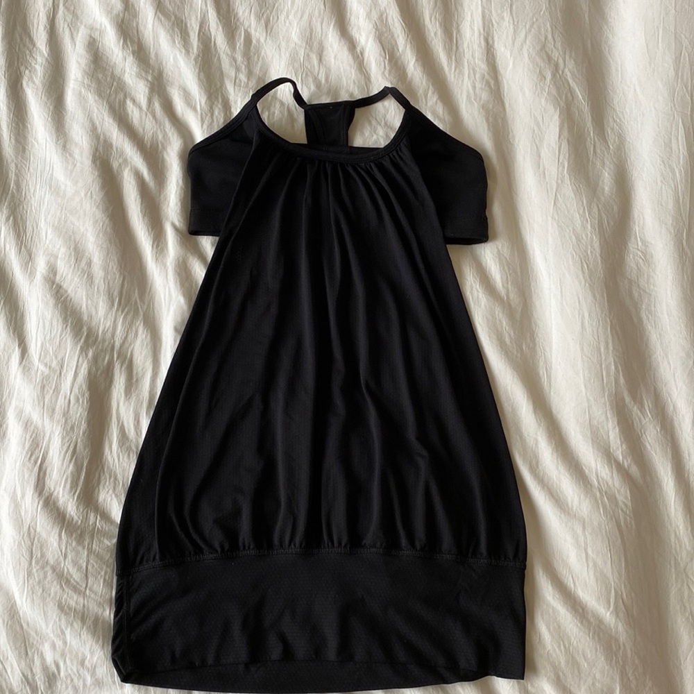 Black Lululemon Racerback Tank Top with Sports-bra attached.  Size 2